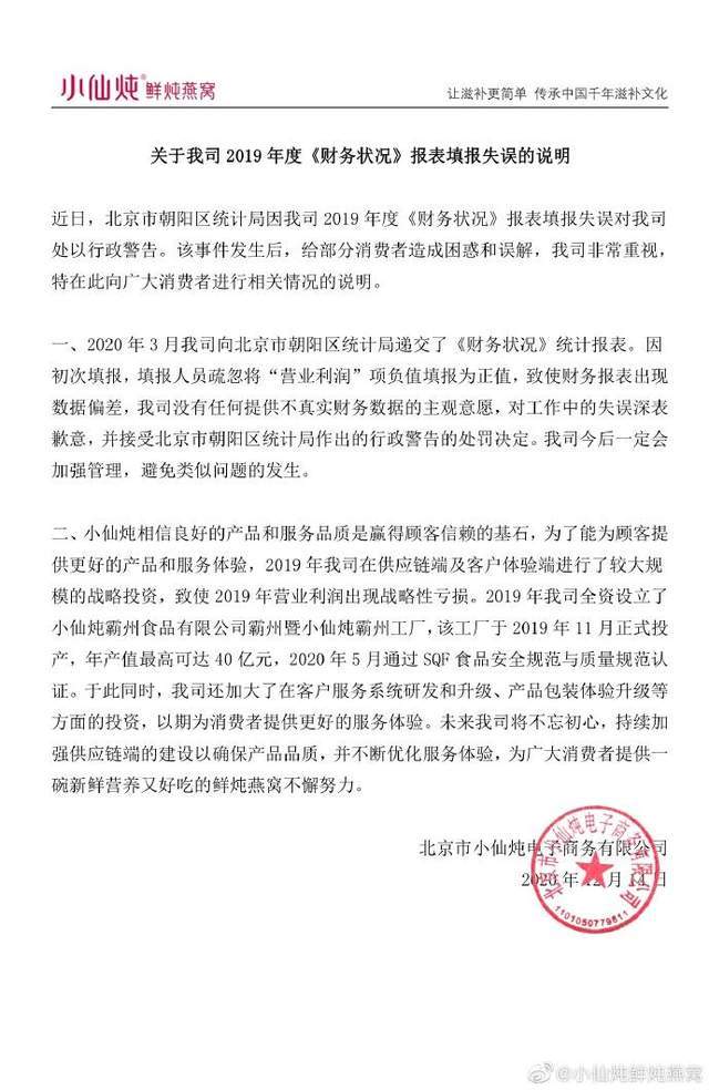 3293万亏损错当盈利，小仙炖多交税还被罚，网红
