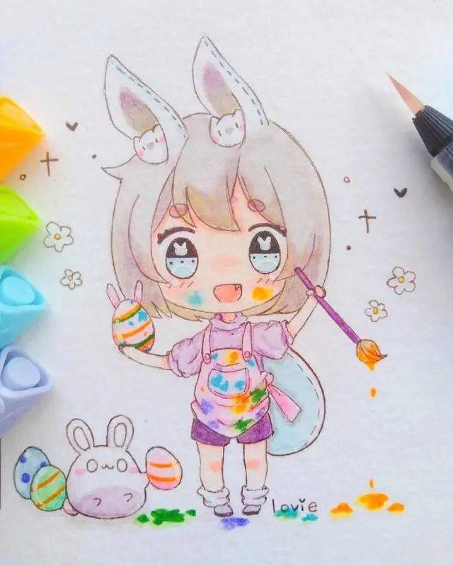 【马克笔手绘】马克笔手绘q版人物:动漫q版太萌了