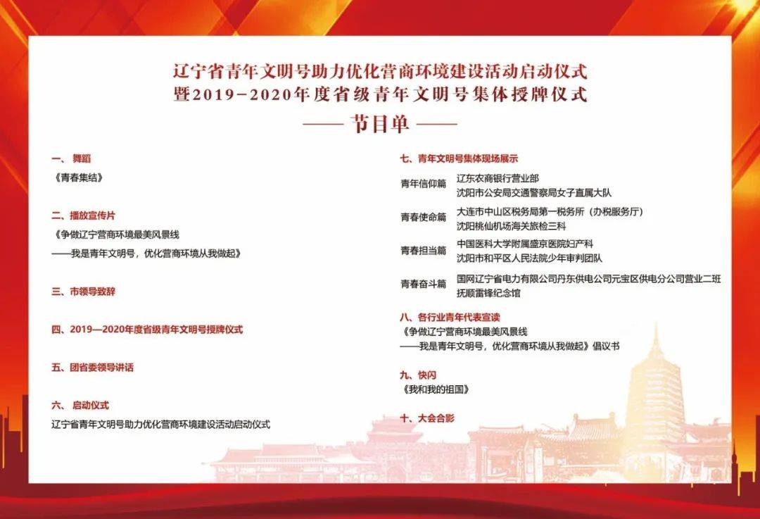 倒计时1天！相约“辽宁省青年文明号助力优化营商环境建设活动启动仪式”！
