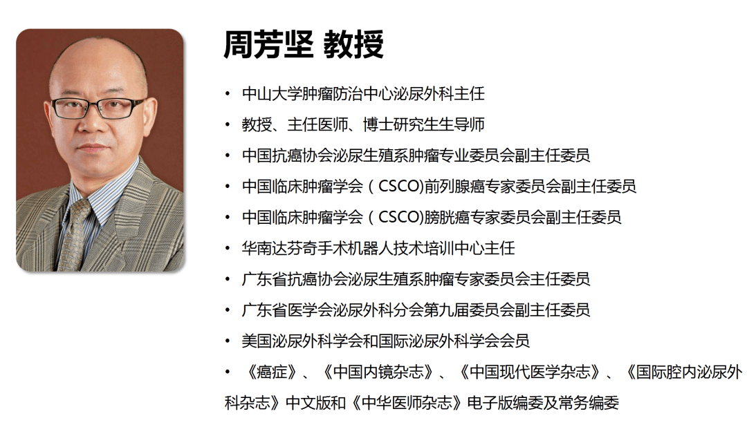 前列腺癌患者生存改善叶定伟教授周利群教授张旭教授及周芳坚教授访谈