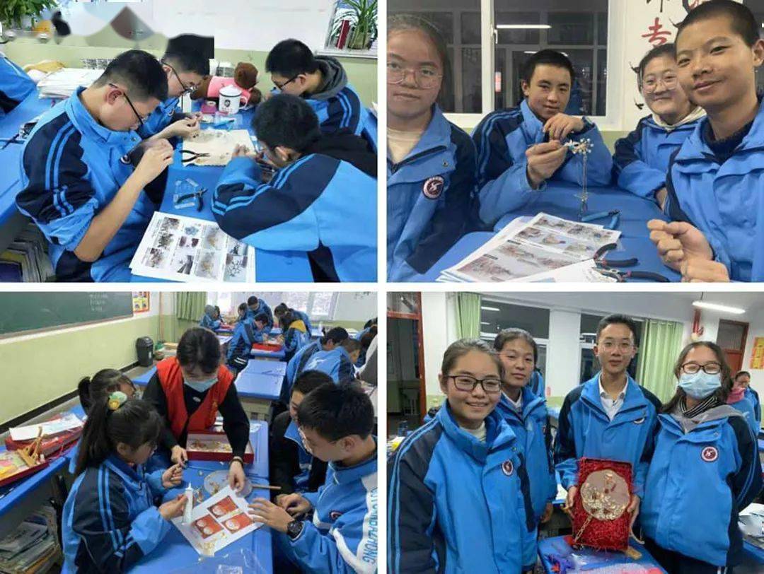 宁夏固原博物馆在固原八中开展 "云鬓步摇 羽扇纶巾"汉服配饰制作活动
