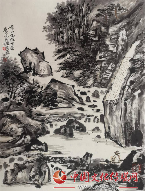 丹青异彩—当代画家张民生作品赏析_山水画