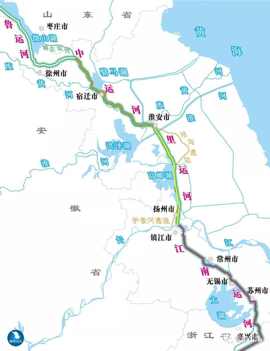 地图看京杭运河的前世今生(江苏段)-搜狐大视野-搜狐