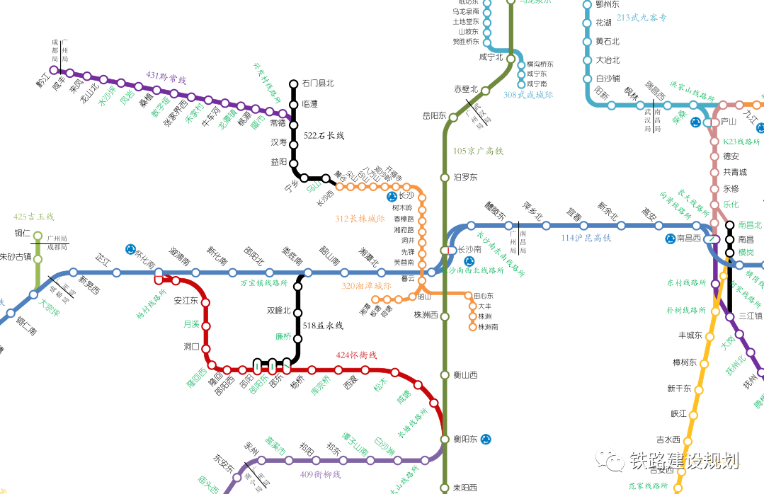 国家铁路网建设及规划示意图2020年12月31日版本