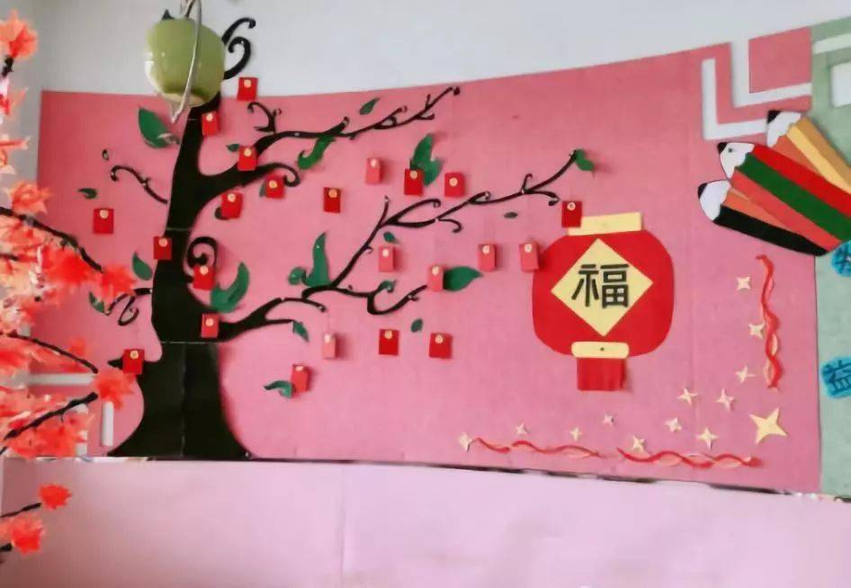 【元旦环创】幼儿园新年手工环创方案,最炫的还是咱中国风!