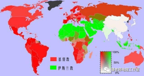 从地理角度说说"苹果,附世界宗教分布