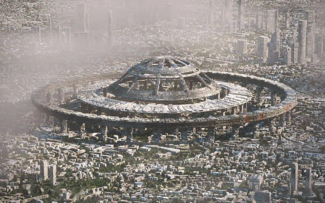 未来乌托邦叹为观止的未来主义城市景观
