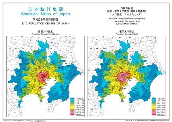 日本人口密度_日本人口密度分布图