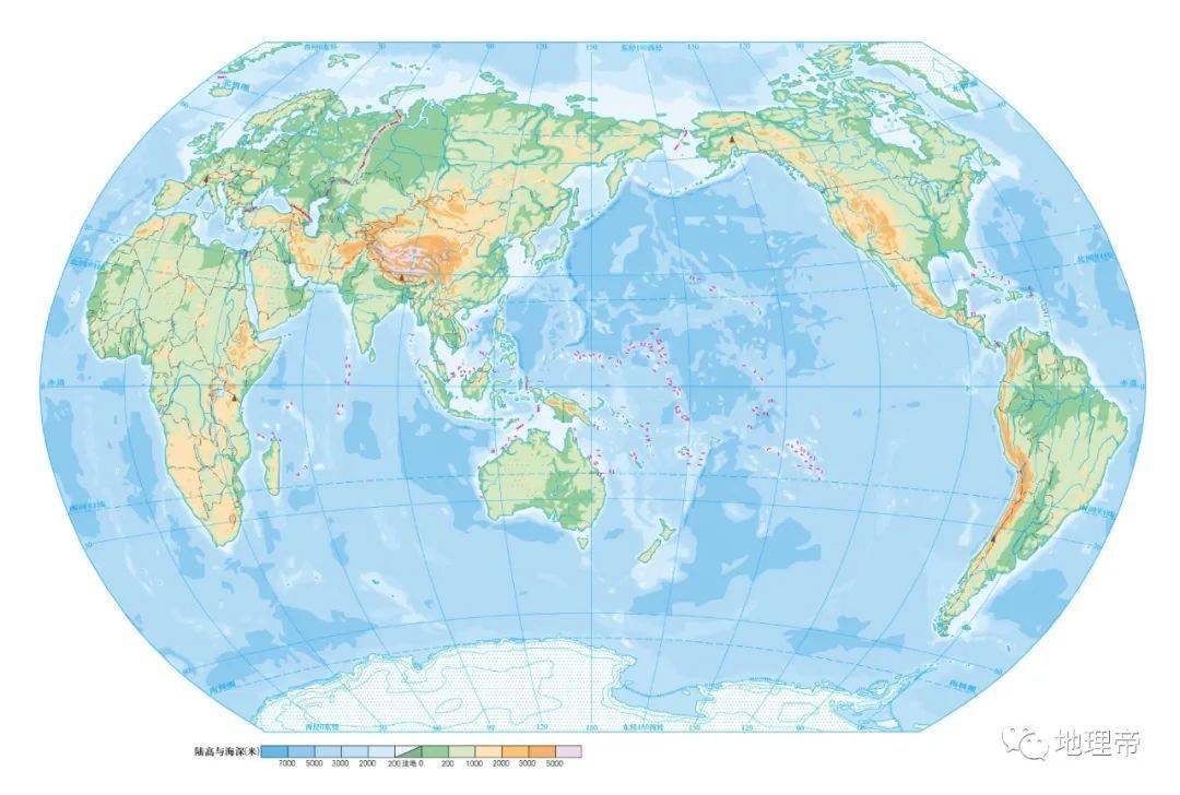 世界基础地理高清地图_分布图