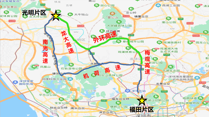 昨天18:00,深圳外环高速一期正式通车!
