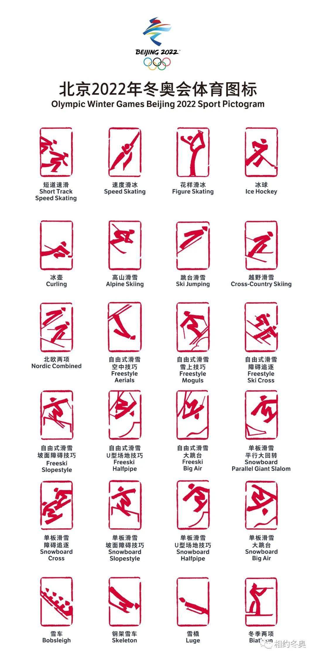 冬奥会体育图标发布