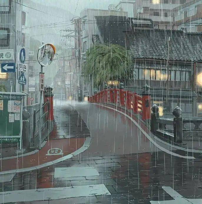 二次元世界里的日本街景.