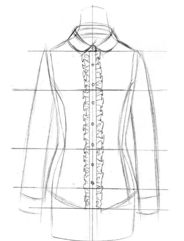 手绘服装平面款式图11对照