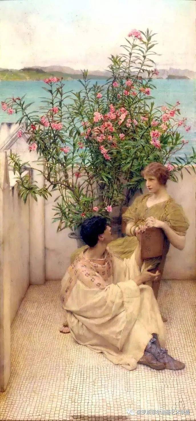 英国绘画大师阿尔玛-塔德玛(lawrence alma-tadema)女性人物油画作品