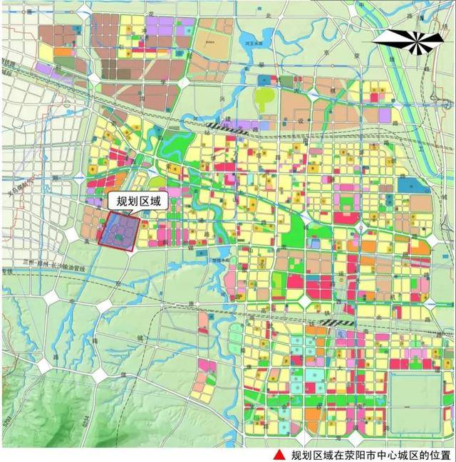 荥阳市中心城区g234,龙港路,冲沟西路,禹锡南一路围合区域控制性