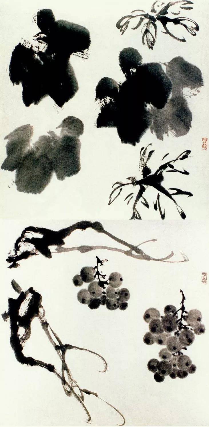 萧朗花卉课徒画稿(收藏)