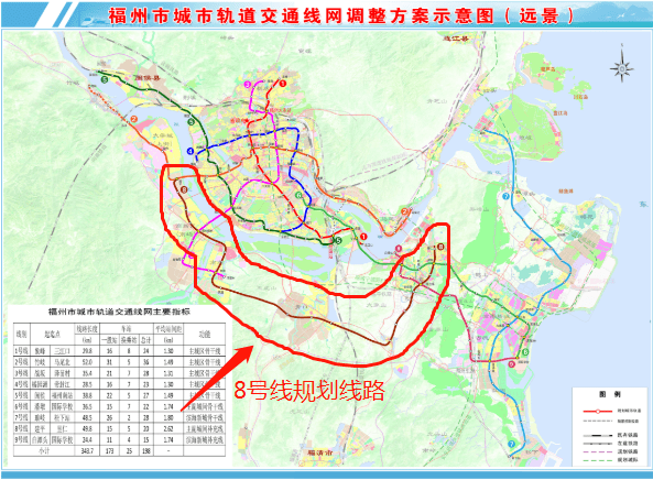 福州13条地铁走向图曝光涉及6个主城区快看看哪条离你家最近