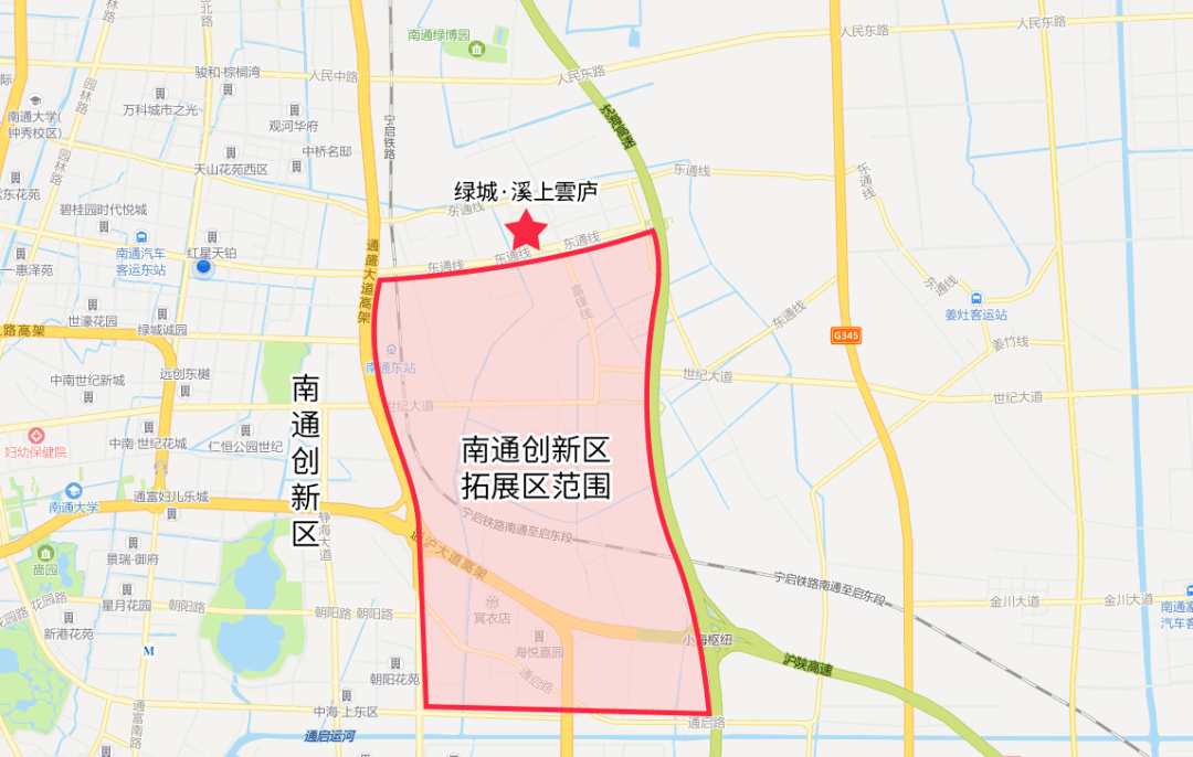 《南通创新区拓展区控制性详细规划项目预公告》,官宣南通中创区