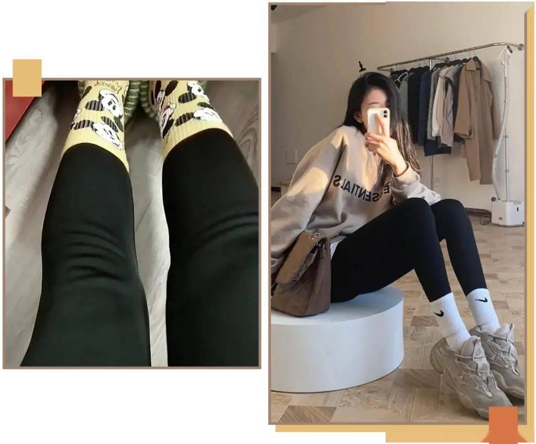 冬季穿衣搭配:羽绒服 鲨鱼裤,羊羔毛 鲨鱼裤!冬天这么