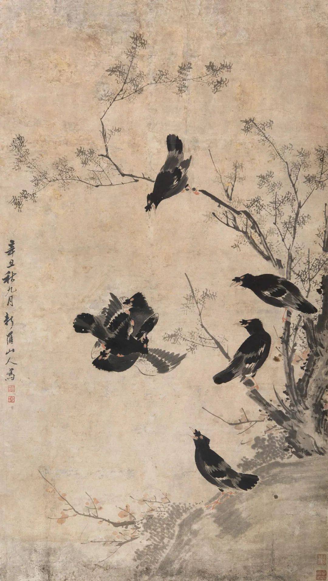 清代画家华岩画花鸟,一绝!