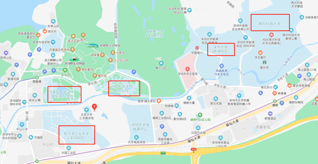 深圳大学城(百度地图)