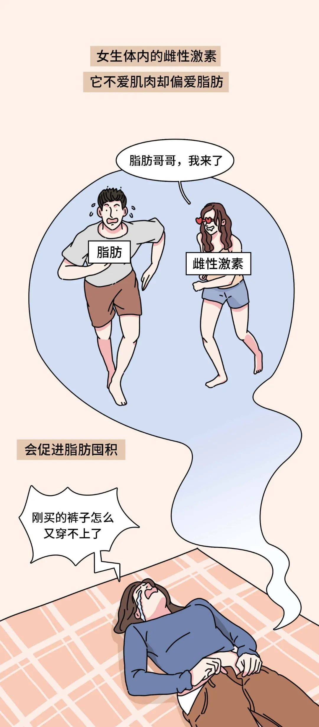 为什么女生的腿普遍比男生粗?