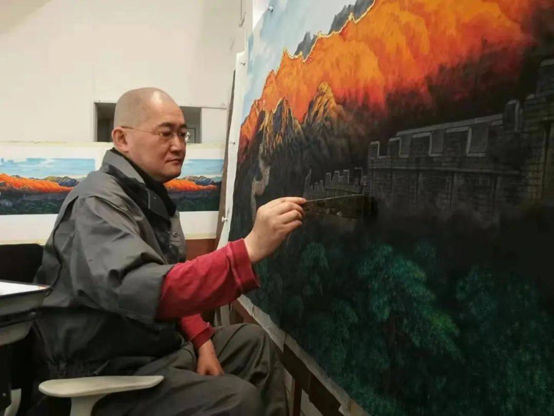巍峨金山岭 不屈民族魂——访人民大会堂河北厅巨幅壁画《金山岭晨光