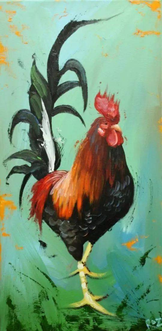水彩,油画,国画中的鸡,你更喜欢哪一只?