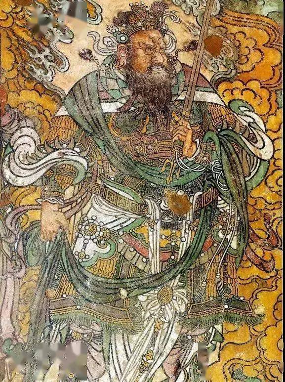 西壁上为三世佛和礼佛图,下为道教万神图;北壁上为十八罗汉,下为十殿