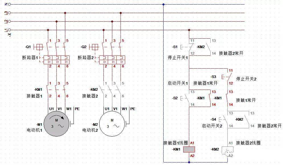 一分钟学会电机正反转电路电机顺序启动逆序停止