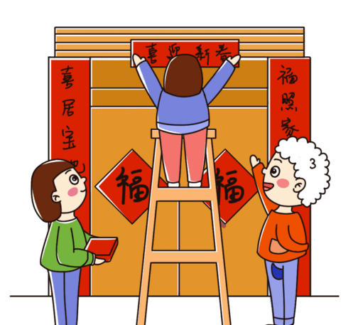 贴春联