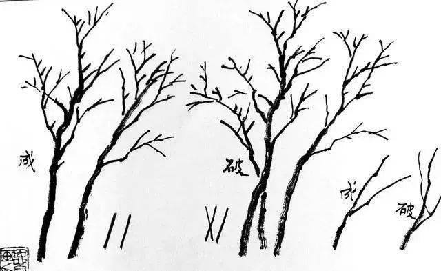 国画教程树的画法