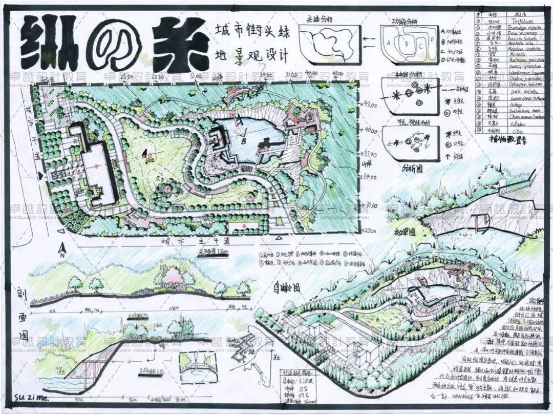 2021景观快题年前班学员练习展一(长沙校区)