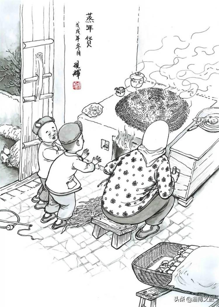 我只负责吃,或者躺在灶台前那一堆高粱杆上看着灶台下的火苗,聚精会神
