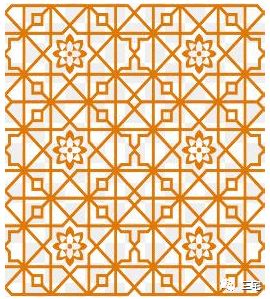 米字锦地纹窗,是以"米"字型为主,多种图形组合而成的门窗格心图案