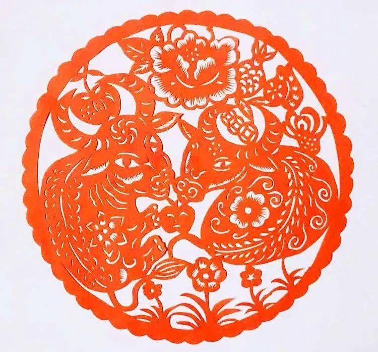"金牛迎春"2021 阳泉郊区文化馆迎新春剪纸作品展