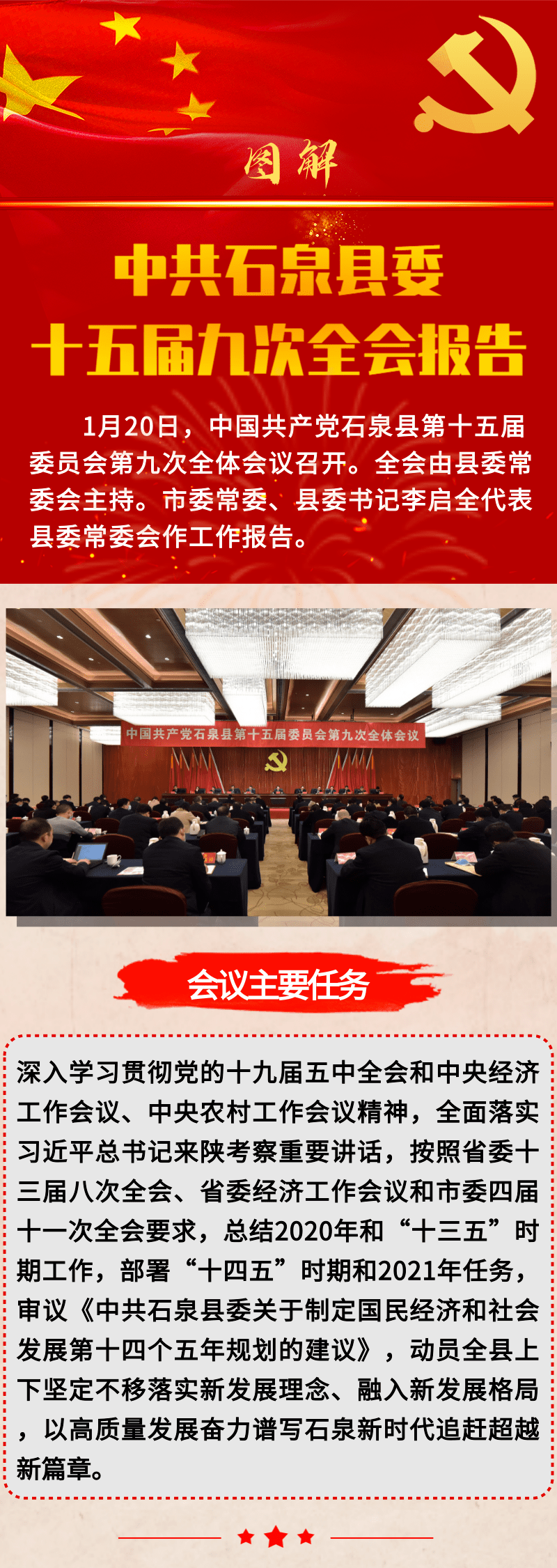 【一图解读】中共石泉县委十五届九次全会报告(一)