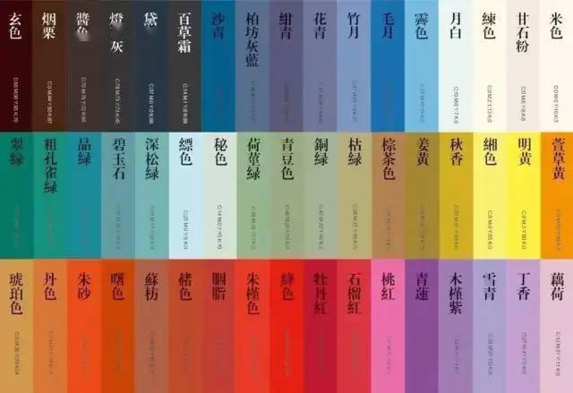 中国传统颜色中的51种