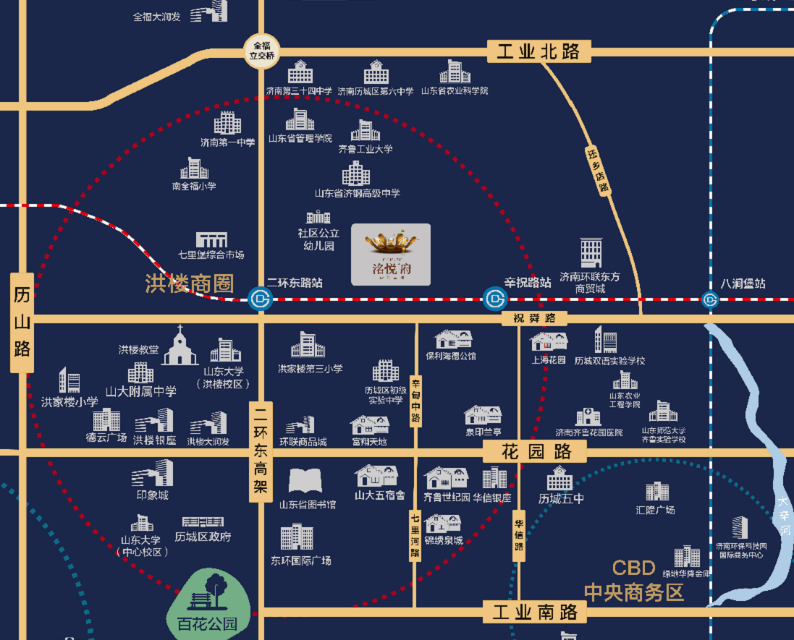 济南地铁2号线售票倒计时轨道物业dot规划下的洪楼究竟有多香