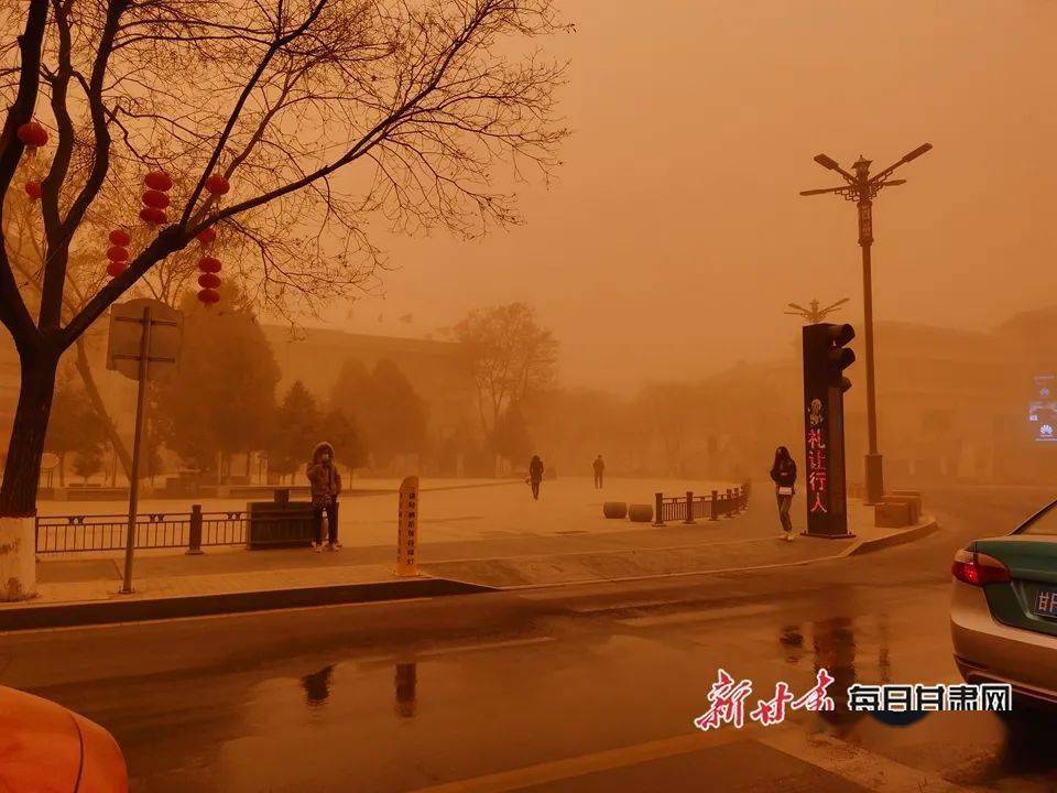河西地区遇6年来最强沙尘天气,省内部分路段临时交通管制_辖区