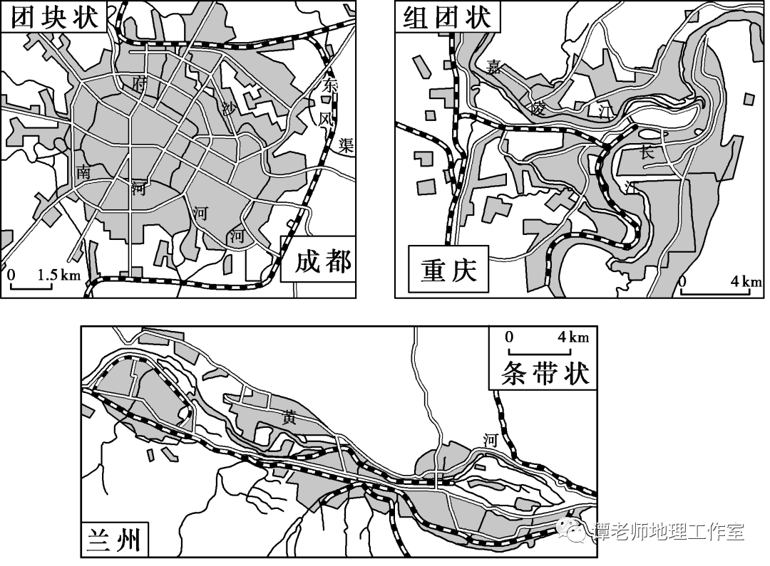 考点6::聚落的外部形态