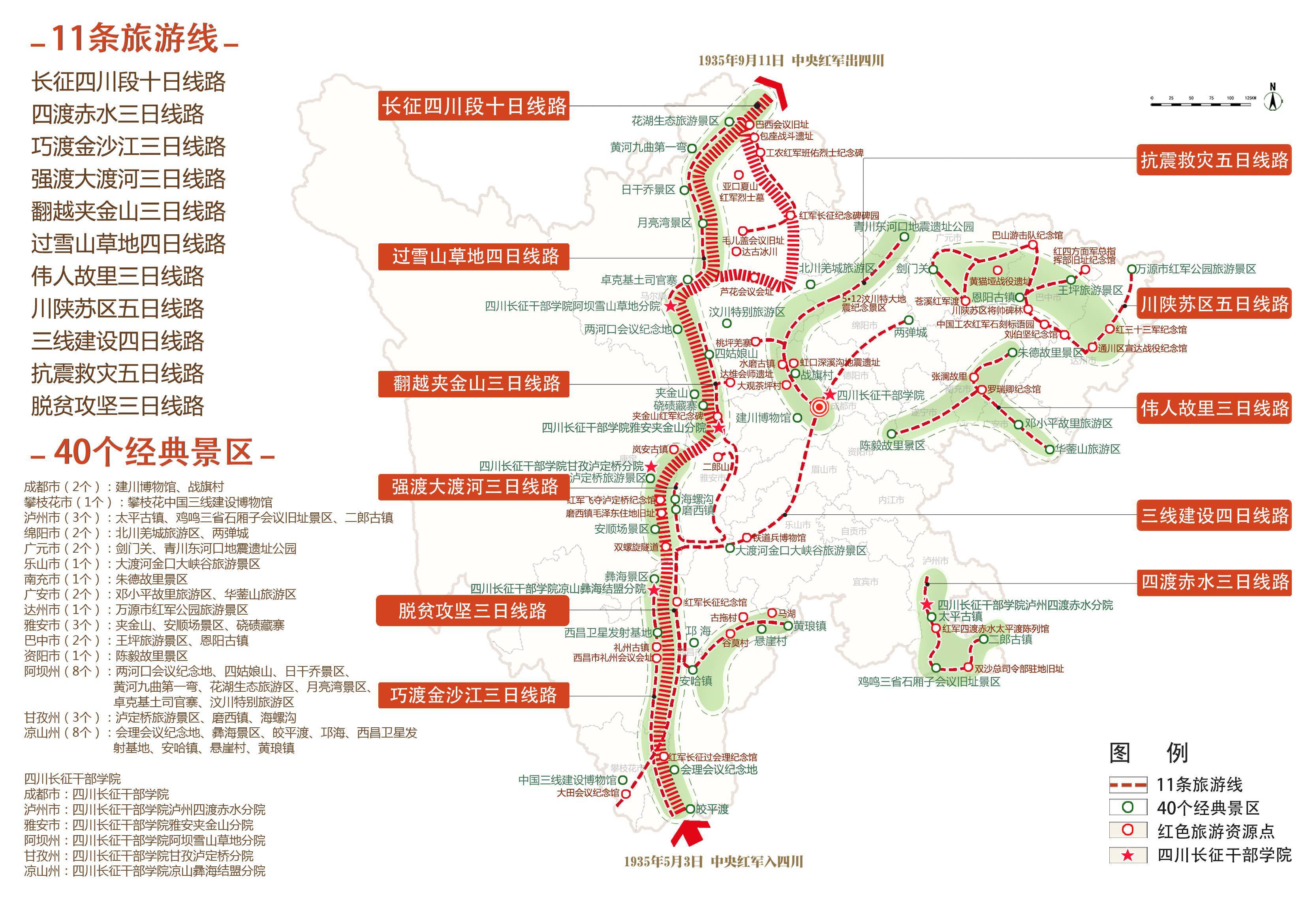 四川发布11条红色旅游精品线路