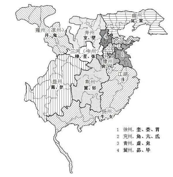 二十八宿分野之十二州地理系统魏晋南北朝时期,虽长