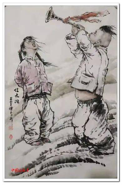 学党史征文刊登陈书升中国水墨人物画九幅