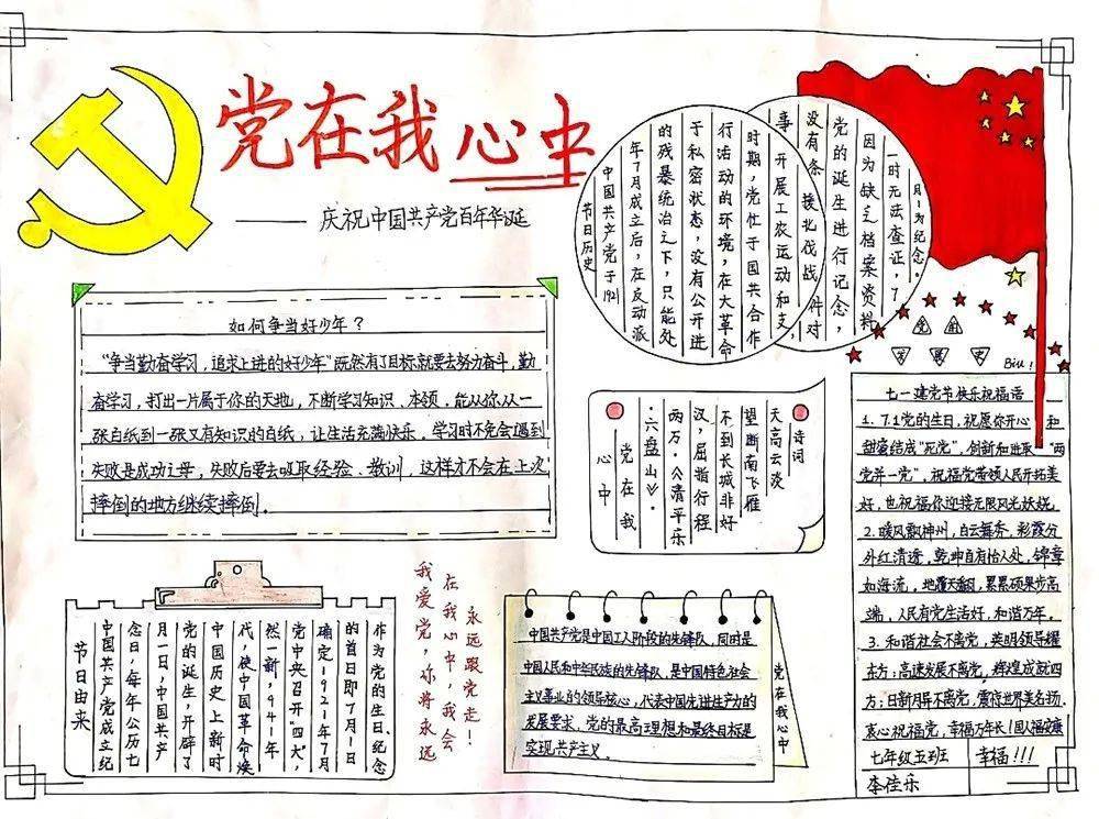 市第二十二中学举办庆祝中国共产党百年华诞主题手抄报设计展示活动
