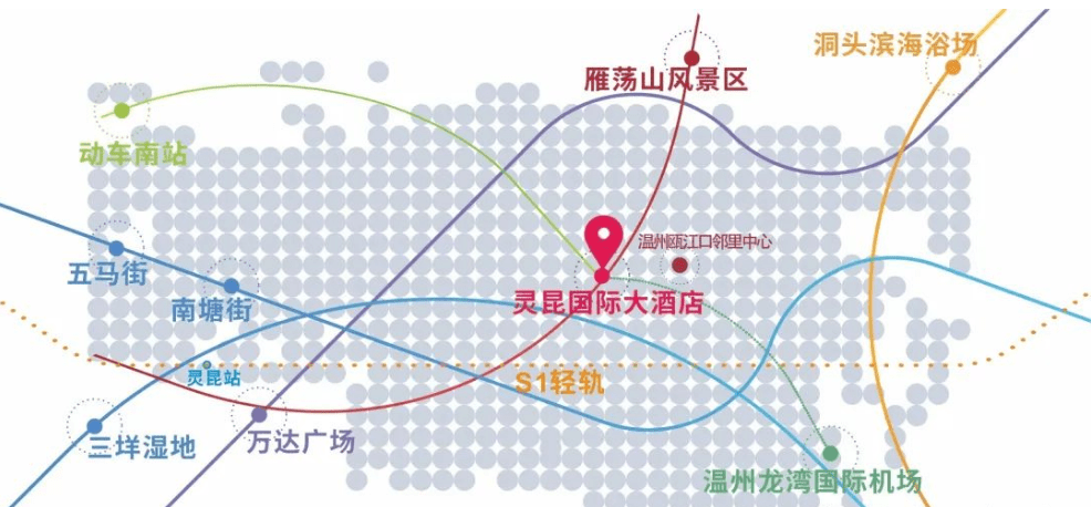 瓯江口产业聚集区灵昆街道灵展路50号a幢酒店距离温州龙湾国际机场 15