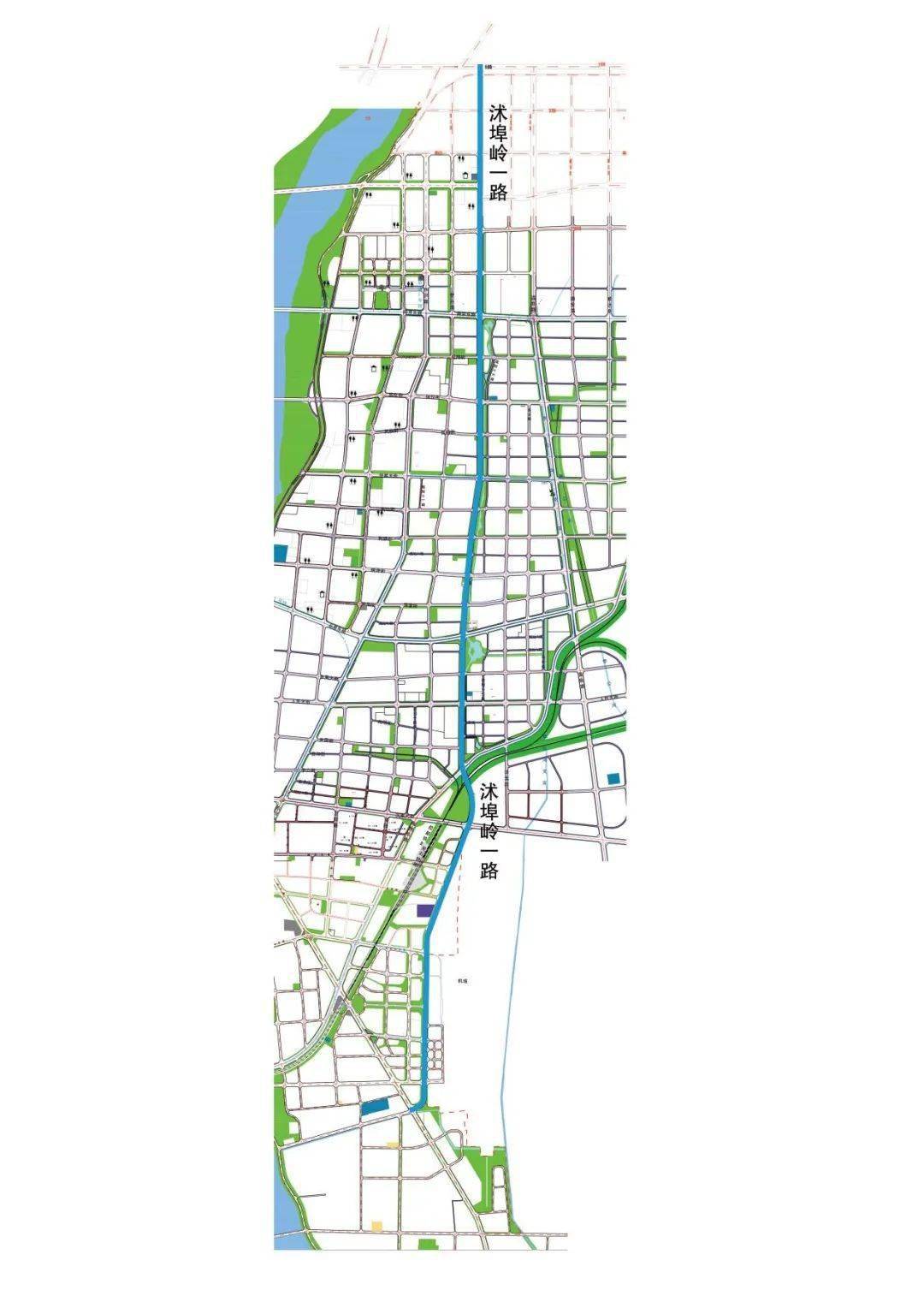 沭埠岭一路规划图(标蓝路线)     罗庄区银凤湖公园