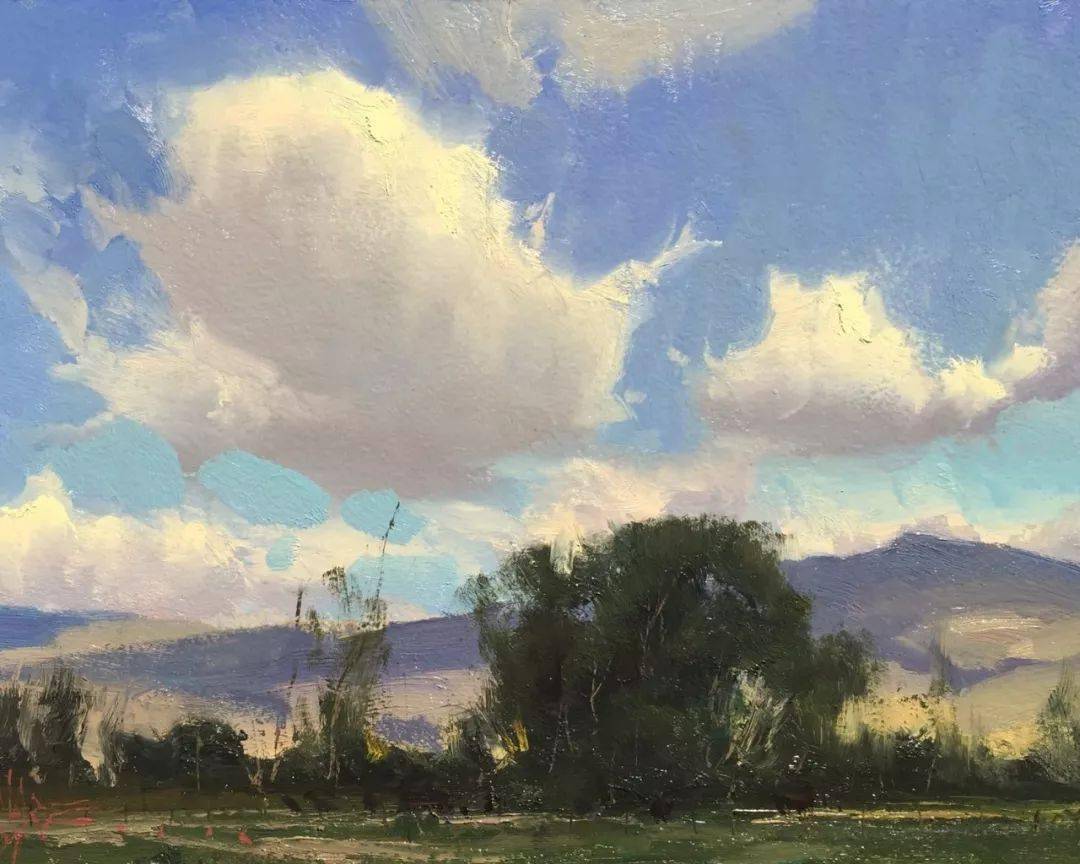 当代美国画家joshua clare的风景油画