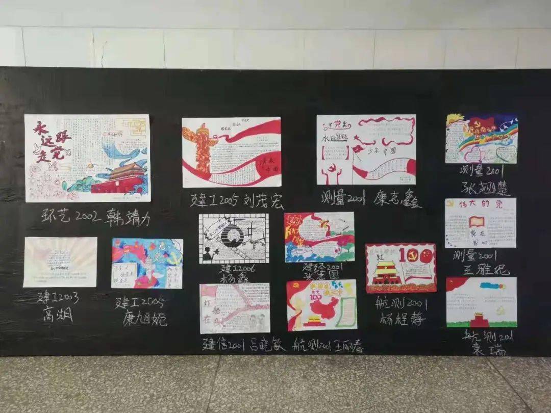 建筑与测绘工程系开展"我心中那抹红"党史手抄报活动