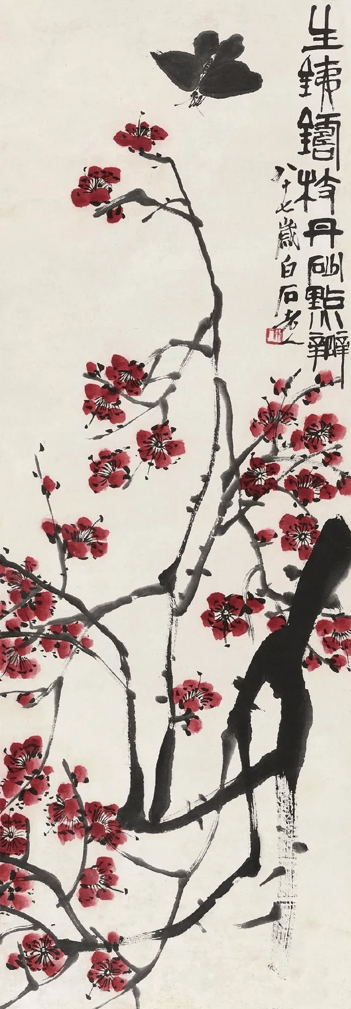 齐白石:画的梅花也独树一帜,出色无比